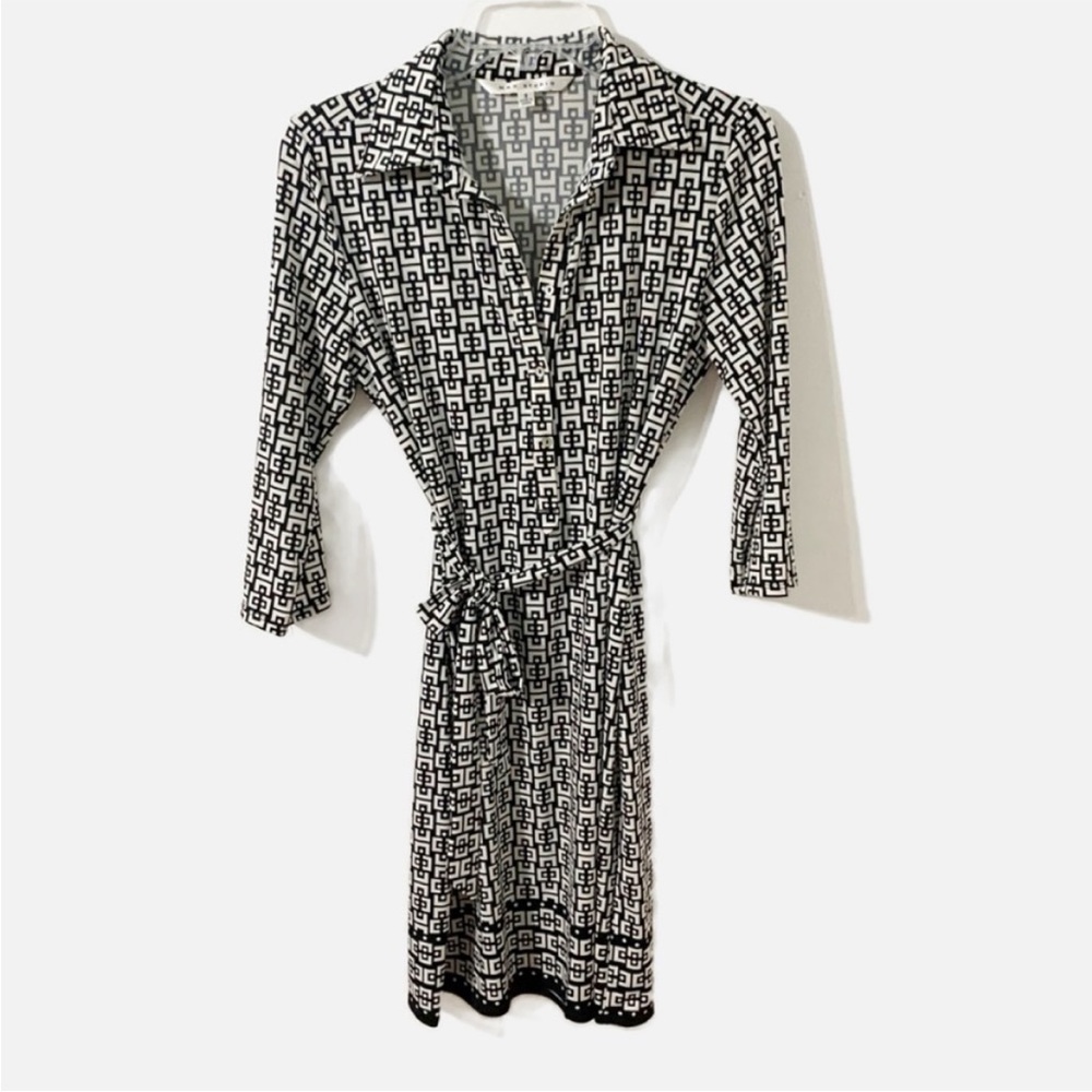 Max Studio Geometric Pattern Collared Pullover Dr… - image 2